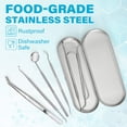 thumbnail image 2 of LotFancy 6Pcs Dental Tools, Dental Pick for Teeth Cleaning, Stainless Steel Hygiene Kit with Case, 2 of 9