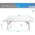 thumbnail image 3 of 6 FT Granite White Folding Table with Easy- Carry Handle – Premium 6 Foot Folding Table Ideal for Camping, Picnic, Party or Home Use, 3 of 10