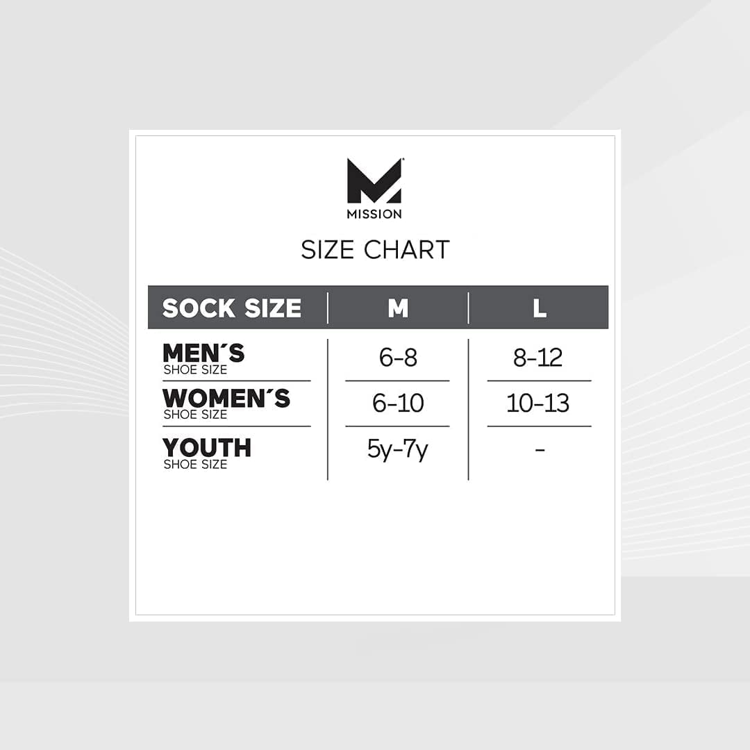 Mission Perf No Show Sock 2pk L/XL, White