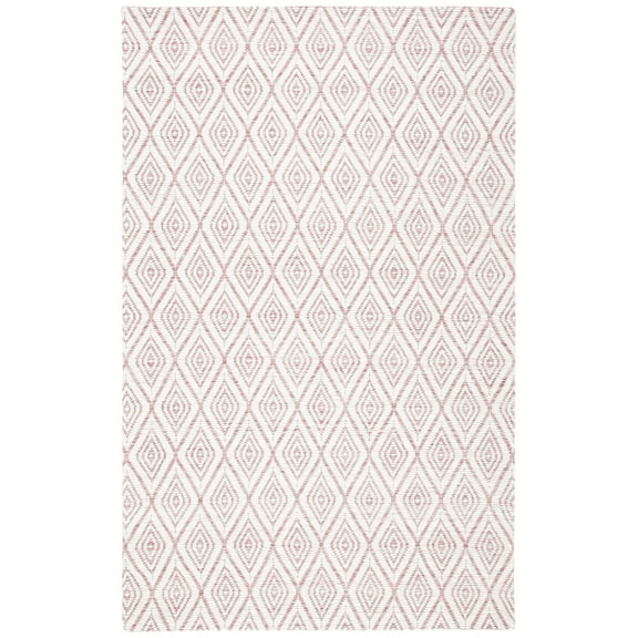 SAFAVIEH Marbella Winston Diamond Area Rug, Dark Pink/Ivory, 5' x 8'