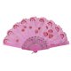 thumbnail image 2 of Fiudx Abanico de Mano de Seda con Encaje, Elegante Accesorio para Bodas, con Adornos Dorados, Ideal para Cosplay, Ideal para Bodas, Bailes y Uso Personal, 23 Cm de Largo, 1 Unidad., 2 of 2
