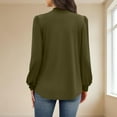 thumbnail image 4 of Womens Dressy Business Casual Blouse Elegant Long Sleeve Pleated Tops Work Shirt Fall Outfits, 4 of 6