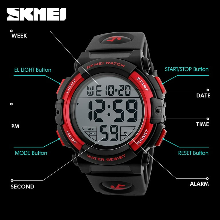 Rubber led watch instructions deals