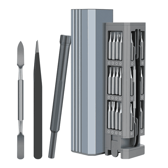 44-in-1 Precision Screwdriver Set with Magnetic Case, 360° Spin Handle for Electronics