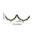 thumbnail image 2 of Virelaxpo 2 Meter Christmas Garland with Bows and Ornaments, 19 Piece Decorative Set for Tree Staircase Fireplace, Festive Vine Decor, 2 of 3