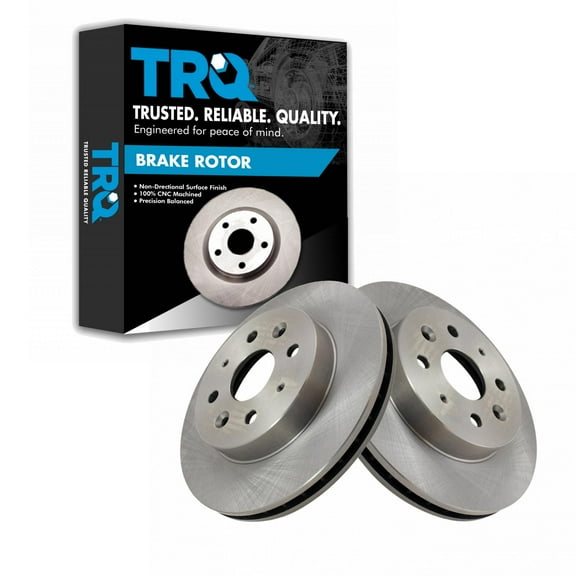 TRQ Front Brake Rotors Set Vented Fits Select 2003-2005 Kia Rio