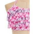 thumbnail image 5 of Alvivi Girls Two Piece Swimsuit Halter Crop Tank Top with Bottoms Summer Seaside Swimwear Pink 5-6, 5 of 7