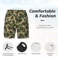 thumbnail image 6 of Picia Camouflag pattern Mens Swim Trunks with Compression Liner Stretch Beach Shorts Quick Dry with Zipper Pockets No-Chafing Board Shorts-Small, 6 of 9