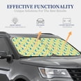 thumbnail image 4 of Xecao Blue Rabbit for Foldable Car Sun Shades (2-Pack) offer sun protection with an easy-fold design for convenient windshield shading., 4 of 7