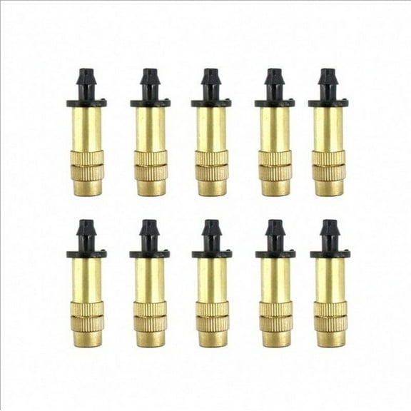 Clearance 10 Pcs Adjustable Copper Atomizing Nozzle, Spray Sprinkler, Atomizing Micro-Sprinkler Garden Cooling Irrigation Equipment for Lawn Vegetables Greenhouse