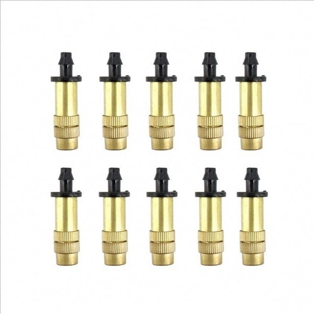 Pulverizadores de boquilla de nebulización de cobre | Cabezales de latón atomizador fino para tubos de 4/7 mm y 5 mm | Ajustable extraíble fácil de limpiar | Bajo caudal 0,2-0,7L/min | Rango de