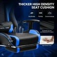thumbnail image 6 of GTPLAYER Gaming Chair with Bluetooth Speakers and Footrest, Ergonomic Gamer Chair with Reclining Backrest, 3D Armrests, Adjustable Seat Height, Computer Desk Chair for Adults (Blue), 6 of 9