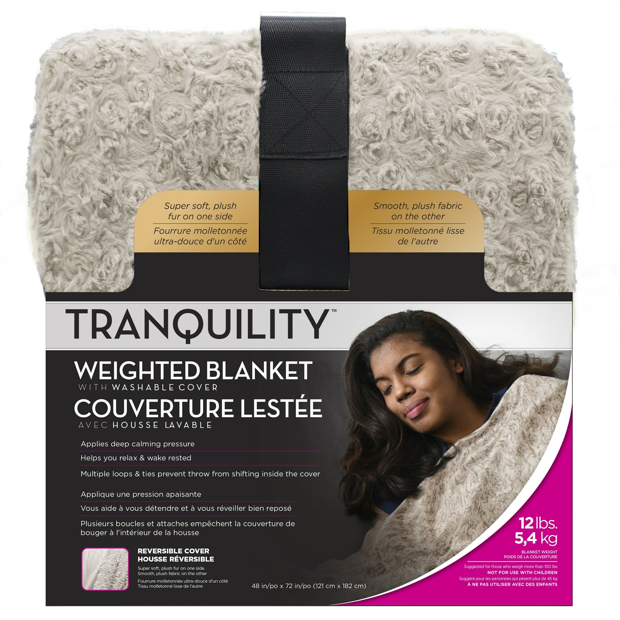 Weighted Idea Couverture lestée pour adultes (gris foncé, 152,4 x 203,2