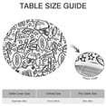 thumbnail image 6 of Black White Football Elements Pattern Round Fitted Tablecloth with Elastic Edge,Dining Table Cover Waterproof,Outdoor Round Tablecloth for Camping,Dining,Indoor and Outdoor, 6 of 7