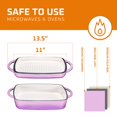 thumbnail image 5 of Bruntmor Purple Enameled Cast Iron 11 inch Square Baking Pan, 5 of 6