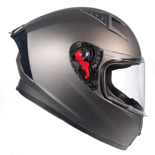 Casco RMM Cerrado Titanium Mate Con Espoiler Z501