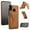 Brown, variant on TOP SHE Case for Samsung Galaxy A30, Galaxy A30 Phone Case (6.4 Inch) - Synthetic Leather Protective Case with Card Slot / Kickstand, Slim Fit Lightweight Simple Fashion Cover (Black)