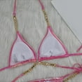 thumbnail image 4 of ZZwxWA Women's Sexy Halter Bikini Swimsuit Two Piece Set Shiny Rhinestone Bra and Tie Side Thong Party Bathing Suit, 4 of 5