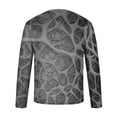thumbnail image 5 of Muscularfit Long Sleeve Mens Shirts Gray Graphic Pullover Crew Neck T Shirt Mens Tops Casual Stylish, 5 of 5