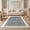 Blue Brown, Pattern 2, variant on ODIKA 2'x3' Washable Accent Rug Pet Friendly, Bedside Mat Symmetrical Juniper Inspired Trellis Repeating Diamond Design for Bedroom, Nursery, RV