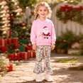 thumbnail image 5 of Enyan Kids Girls Christmas Clothes Toddler Fall Winter Outfit Santa Claus Print Sweatshirt and Pant 2Pcs Xmas Set, 5 of 9