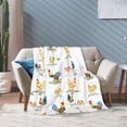thumbnail image 2 of Chicken Rooster Blanket, Rustic Soft Warm Bed Bedding Throw Blankets Girls Boys Gifts for Couch Bedroom Sofa Office, All Season Cozy Flannel Plush Blanket for Kids Adults, 50"X40", 2 of 5