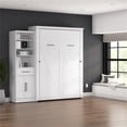 thumbnail image 4 of Bestar Key West Queen Murphy Bed with Wardrobe (94W) - Engineered Wood in White, 4 of 13