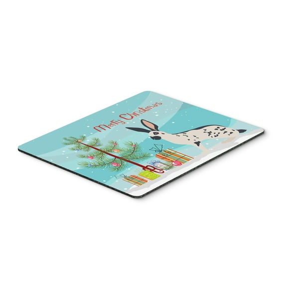 Carolines Treasures BB9328MP English Spot Rabbit Christmas Mouse Pad Hot Pad or Trivet Teal Large multicolor