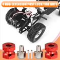 thumbnail image 4 of 4 Adaptadores de Transmisión de Cubo de Rueda Hexagonal de 12 Mm, Acoplador Combinador de Extensión de 12 mm para 1/10 RC Car Crawler SCX10 D90, Rojo, 4 of 8