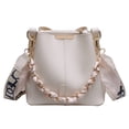thumbnail image 3 of Bolso de hombro con cadena de lujo bolso de mano de diseñador de cuero PU con correa ancha para mujer, 3 of 9