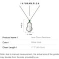 thumbnail image 2 of 14K Gold Natural Jade Necklace, Good Luck Gourd Jade Necklace - Perfect Birthday and Mother's Day Gift for Mom, Wife and Girlfriend, 2 of 4