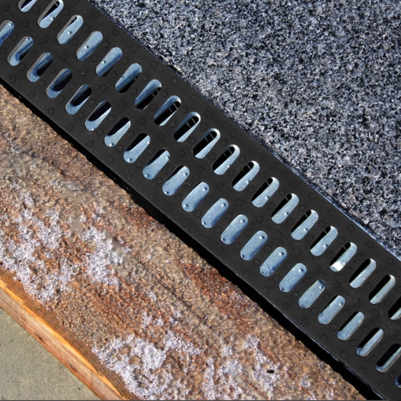 Luxshiny Black Plastic Outdoor Trench Drain Grate with Replaceable Design for City Sewer and Drainage Systems