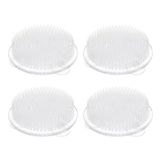 Unique Bargains 3' Flower Frogs Ikebana Kenzan Floral Arranger Frog Plastic Flower Fixed Tool Transparent 4Pcs