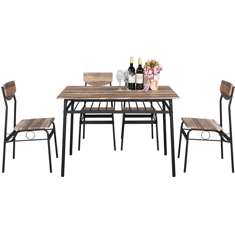 Dining Room Table Set, 5 Piece Dining Table Sets with Dining Chairs for