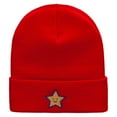 thumbnail image 5 of Super Star Embroidered 12 Inch Long Knitted Beanie - Red OSFM, 5 of 5