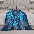 thumbnail image 5 of Butterfly Blanket Dream Catcher Butterfly Throw Blanket Gifts for Dream Catcher Lovers Blue Butterfly Dream Catcher Blanket Gifts for Girls Kids Women Soft Warm Cozy Flannel Blanket 50"x60", 5 of 6
