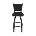 thumbnail image 5 of 870 Hadleigh 25" Swivel Counter Stool with Black Wrinkle Finish and Black Vinyl Seat and Back, 5 of 5