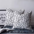 thumbnail image 2 of 18x18 Pillow Covers Set of 2, Black Eucalyptus Leaves Throw Pillow Covers Decorative Couch Cushion Case, Summer Botanical Watercolor Retro Microfiber Square Pillowcases for Bedroom Car Living Room, 2 of 7