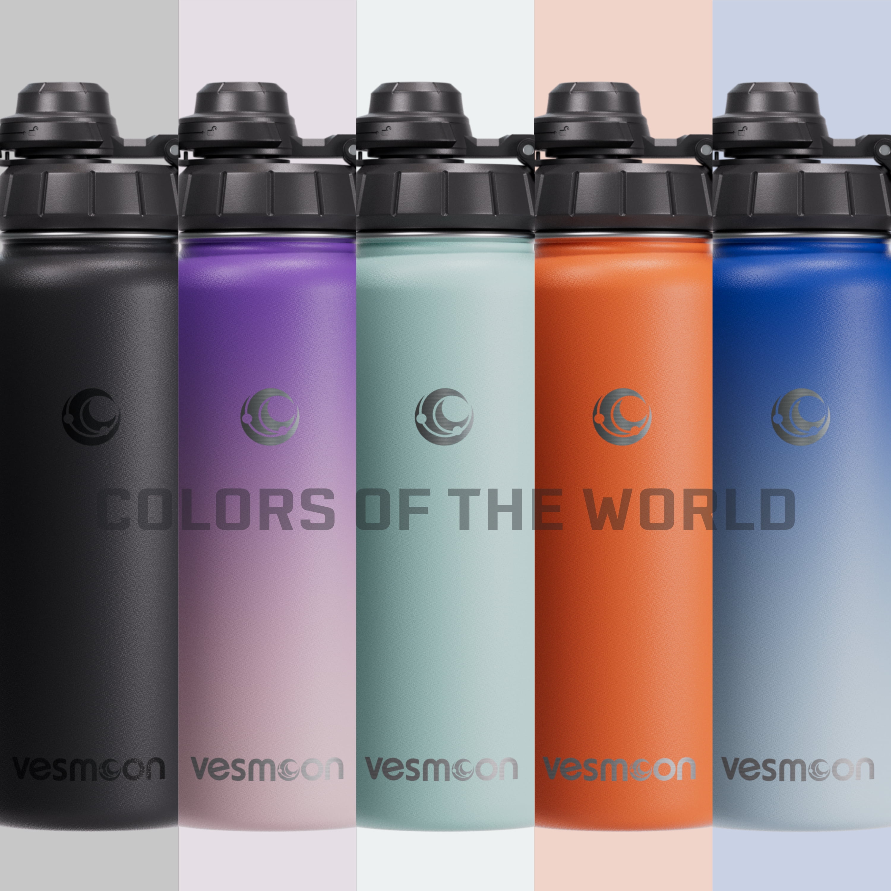 Vesmoon Vessence Infuser Bottle 32 Oz - Insulated Water Bottle for Loose Leaf Tea | Tea Infuser Water Bottle with Straw Lid & Chug Lid | Leak Proof Water Bottle