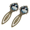 thumbnail image 2 of Swans Vintage Copper-Colored Lace Bookmarks: Stainless Steel Reading Accessories, Gifts for Book Lovers - Set of 2, 2 of 5
