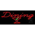 thumbnail image 1 of Dining With Martini Glass LED Neon Sign 13 x 32 - inches, Clear Edge Cut Acrylic Backing, with Dimmer - Bright and Premium built indoor LED Neon Sign for Bar decor., 1 of 7