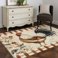 thumbnail image 3 of Vintage Rooster Area Rug 4x6 FT,Non Slip Kids Room Carpet,Watercolor Spring Floral Farmhouse Animals Washable Soft Floor Carpet Non-Shedding Throw Rug for Dorm Kitchen Study Room Home Office Bedside, 3 of 9