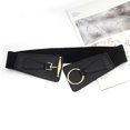 thumbnail image 3 of ManxiVoo Stretchy Waist Belt for Dresses Adjustable Fashion Band Elastic Wide Strap Women Accessory Black, 3 of 8