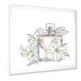 thumbnail image 2 of Designart 'Bouquet of Flowers and Perfume Bottle II' Traditional Framed Art Print, 2 of 4