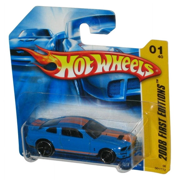 Hot Wheels 2008 First Editions 1/40 Blue '07 Shelby GT-500 Car 001/172 - (Short Card)