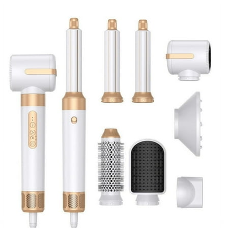 7 in 1 Multifunctional Styler Curler Automatic Curling Hair Dryer 1400W Powerful Straightener Set US Plug