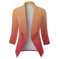 thumbnail image 1 of Vedolay Fall Tops for Women Womens Oversized Casual Long Sleeve Single Button Office Business Jackets Blazer,Orange L, 1 of 5