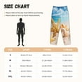 thumbnail image 2 of Cauagu Beach Starfish Shell Pajama Pants for Women Loose Fit Wide Leg Trouser Pants Casual Elastic Waist Drawstring Lounge Pants, 2 of 6