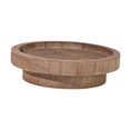 thumbnail image 3 of Bandeja redonda de madera para aperitivos, bonita bandeja decorativa para centro de mesa de cocina, otomana Marrón oscuro, 3 of 7