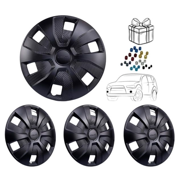 Juego 4 Tapones Polveras Extensión Negro Matte Rin 14 Owc negro